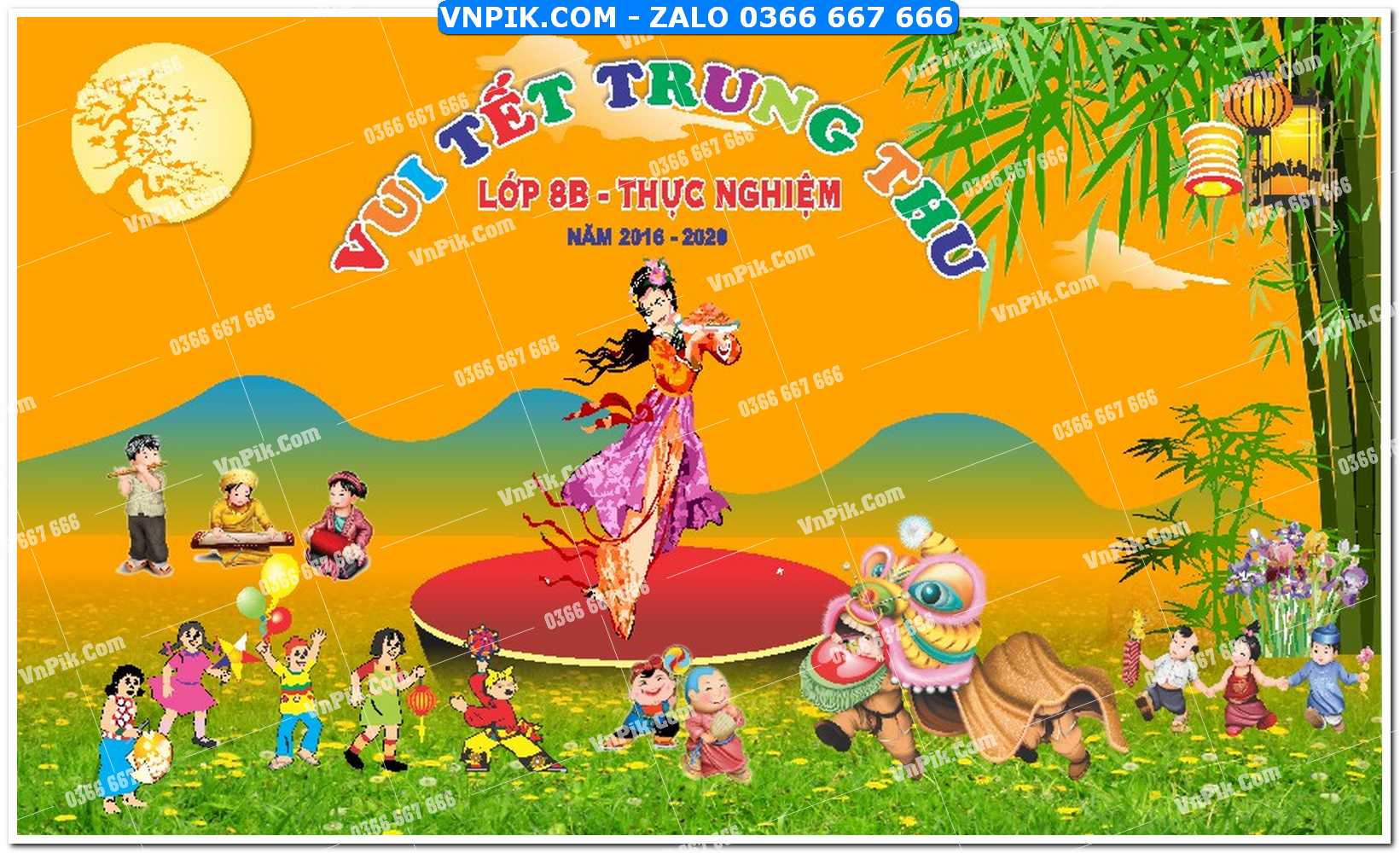 Phông nền trung thu – Vui hội trăng rằm (309)