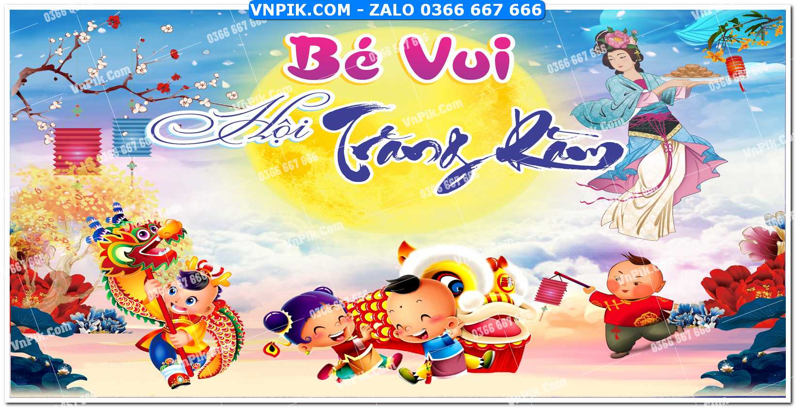 Phông nền trung thu – Vui hội trăng rằm (310)