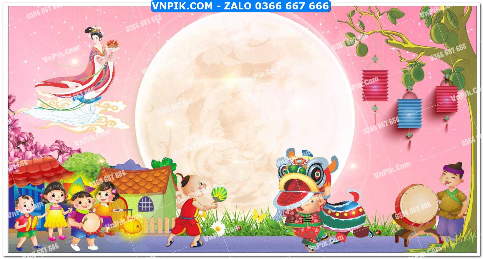 Phông nền trung thu – Vui hội trăng rằm (324)