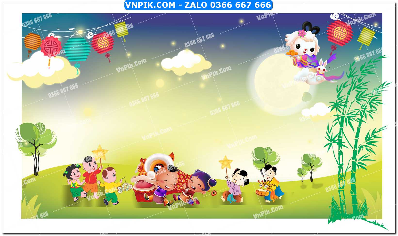Phông nền trung thu – Vui hội trăng rằm (329)