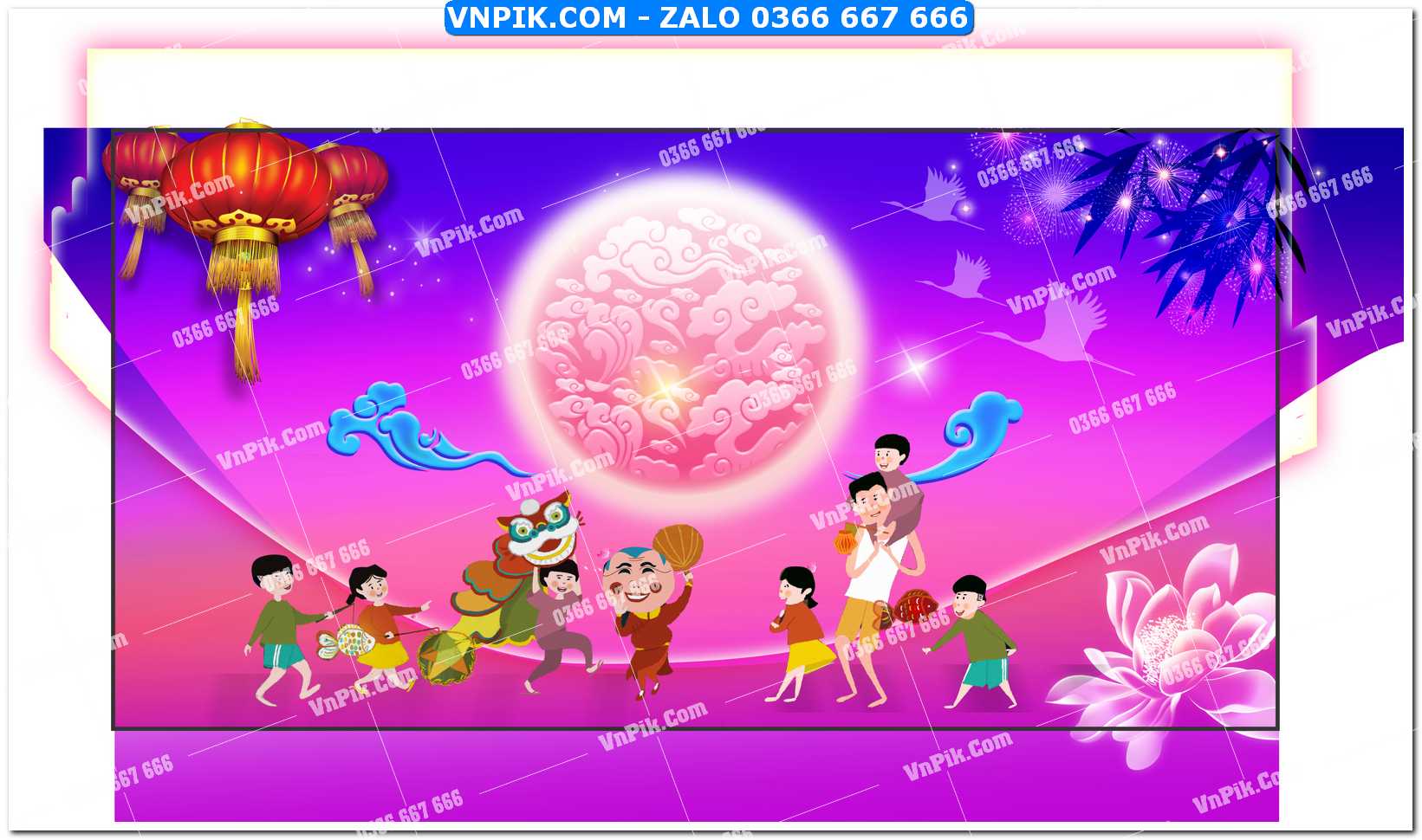 Phông nền trung thu – Vui hội trăng rằm (330)