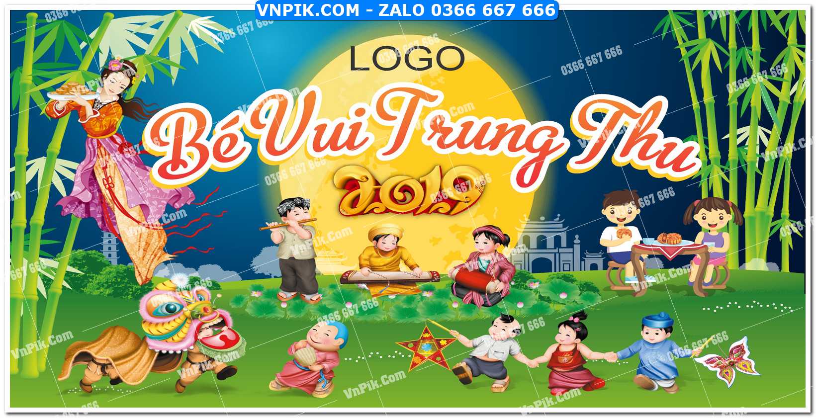 Phông nền trung thu – Vui hội trăng rằm (332)