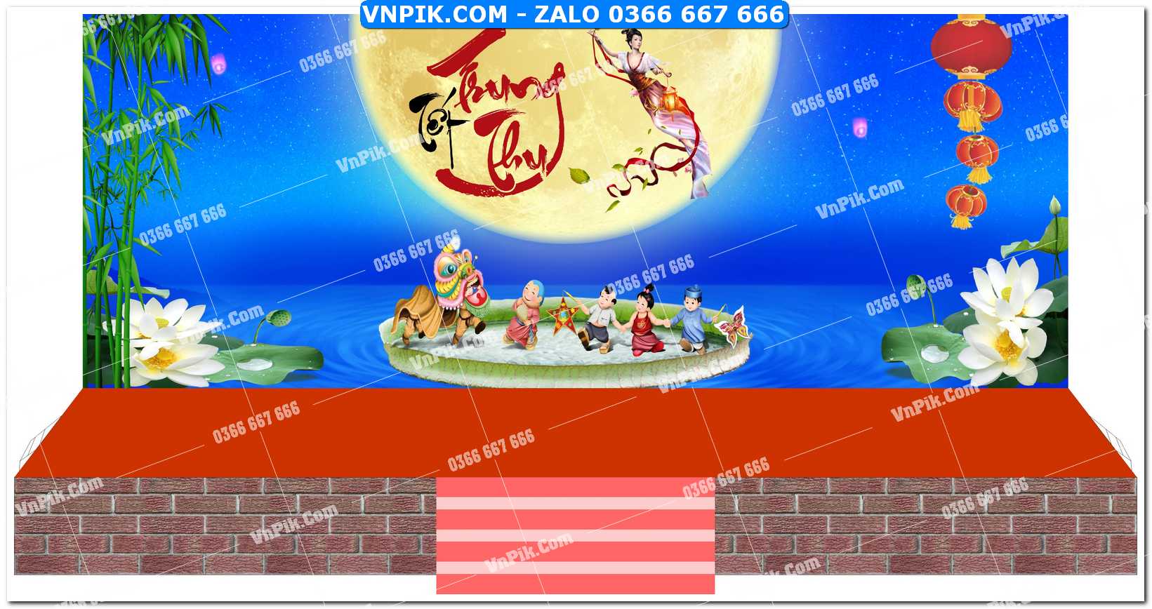 Phông nền trung thu – Vui hội trăng rằm (340)