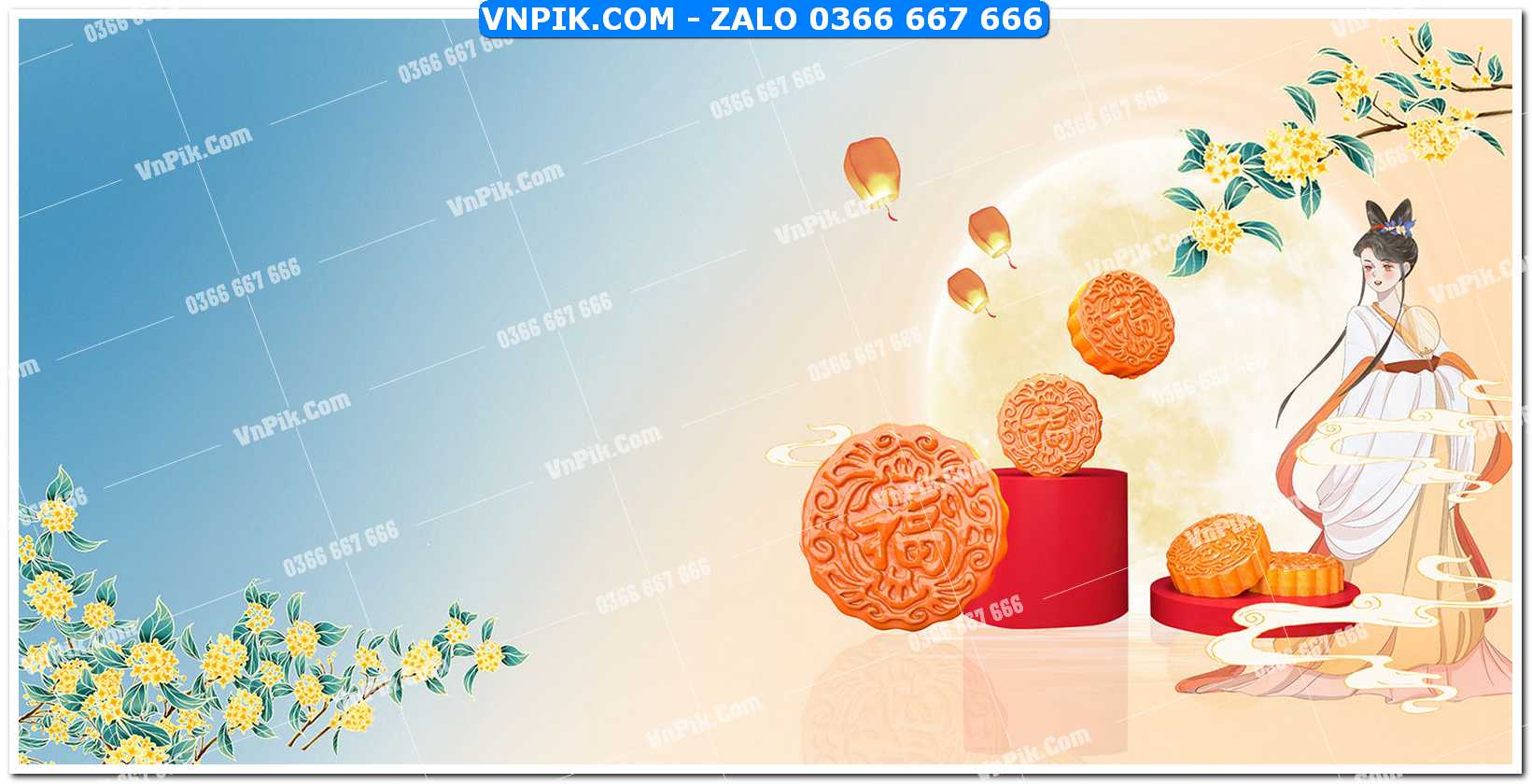 Phông nền trung thu – Vui hội trăng rằm file vector PSD (409)