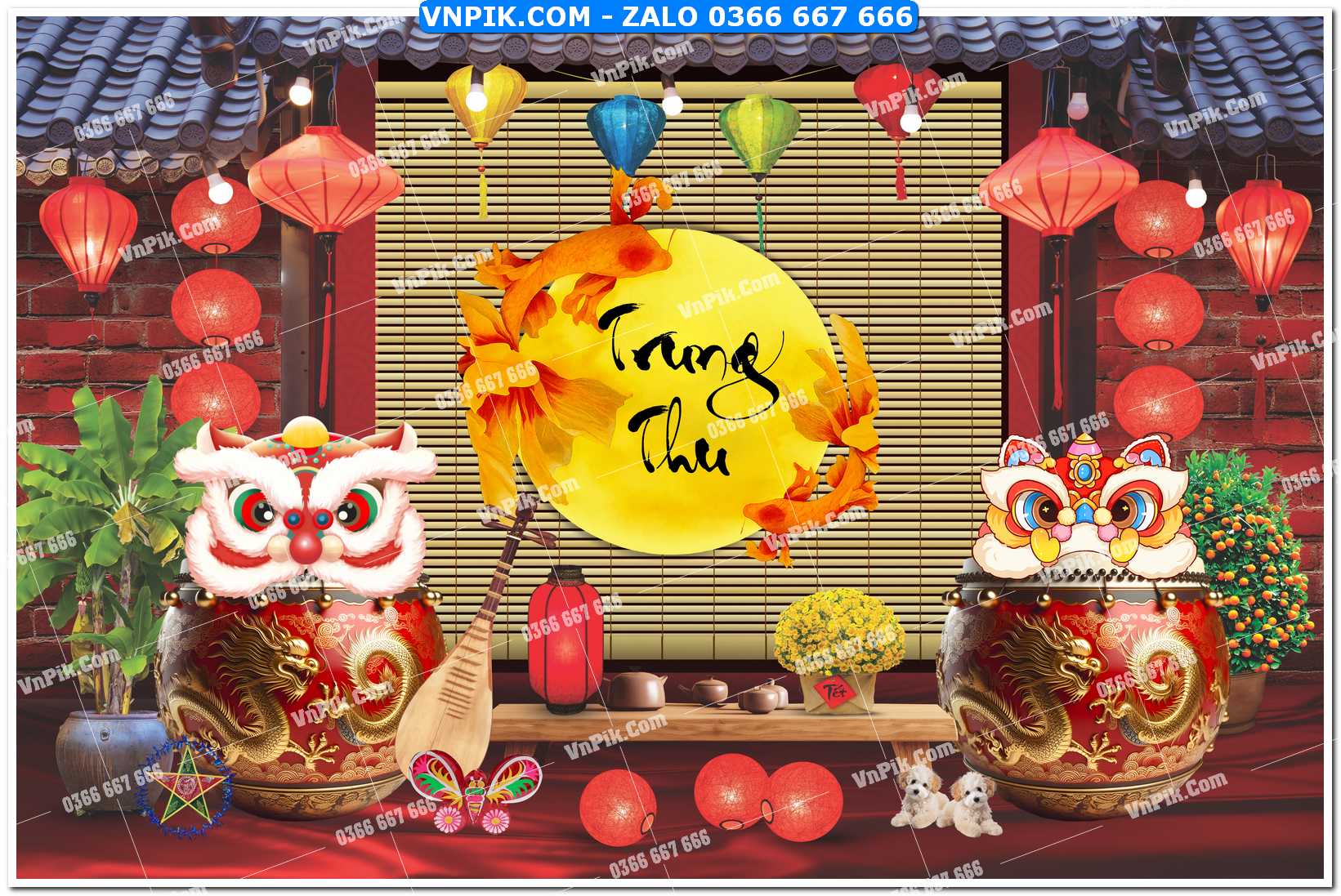 Tiểu cảnh tết trung thu file file corel vector (76)