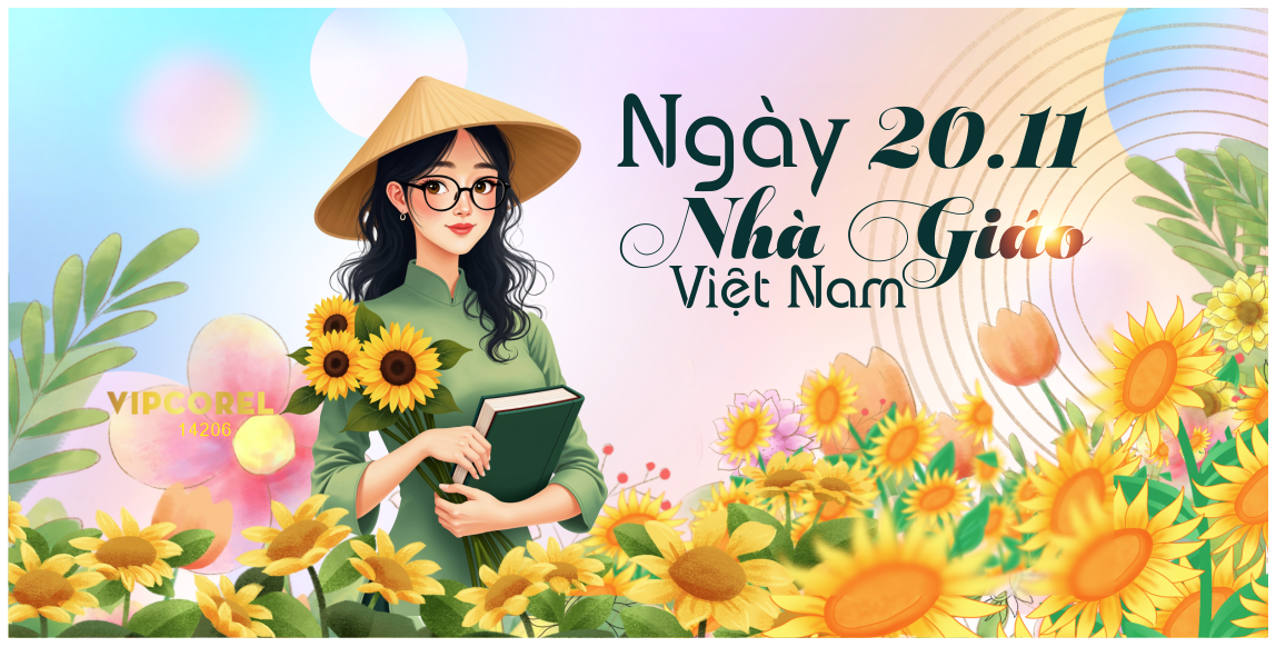 Mẫu mới market mừng ngày 20/11 file corel #11