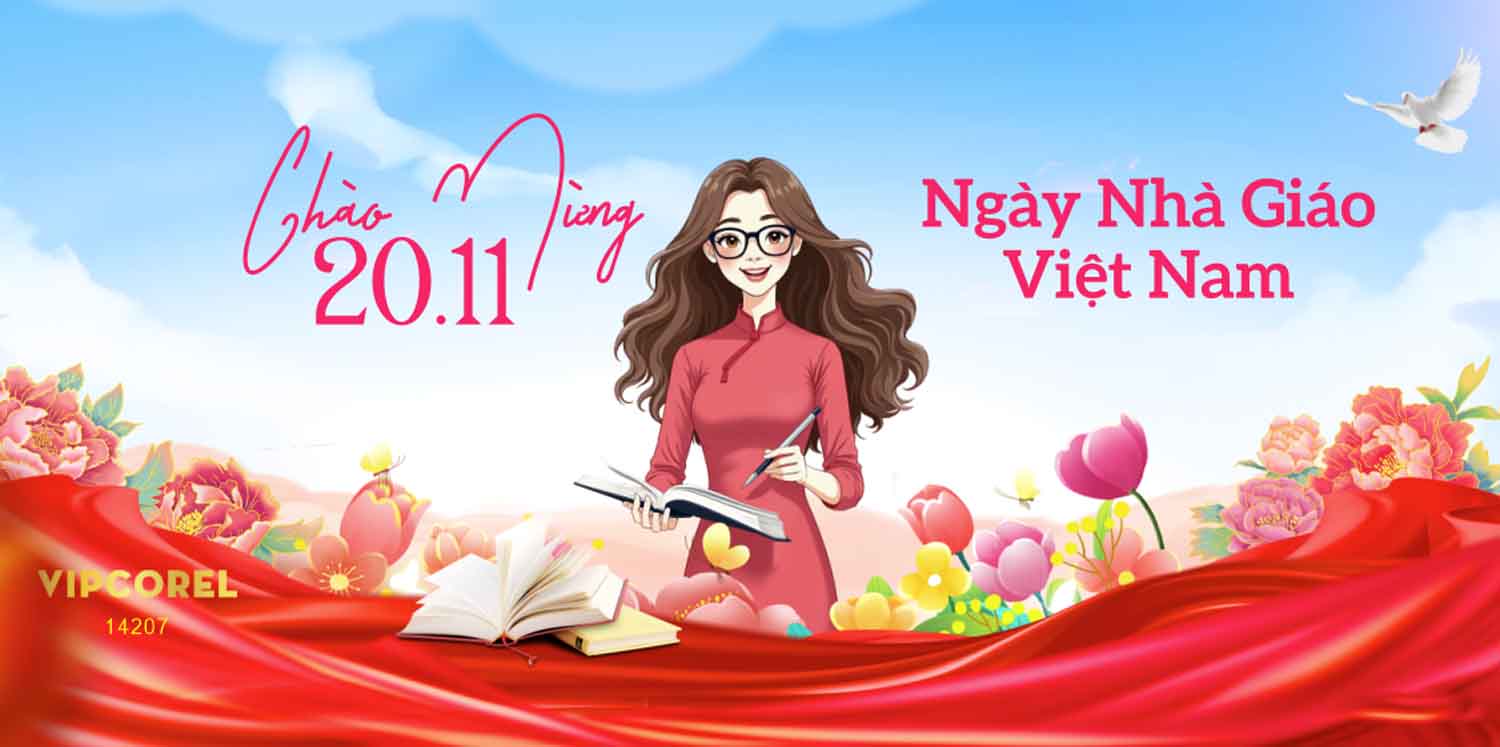Mẫu mới market mừng ngày 20/11 file corel #12