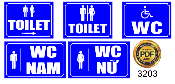 Market biển phòng nhà vệ sinh WC – toilet file Corel