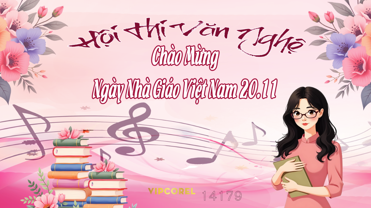 Phông nền hội thi văn nghệ chào mừng 20-11 file PSD #7