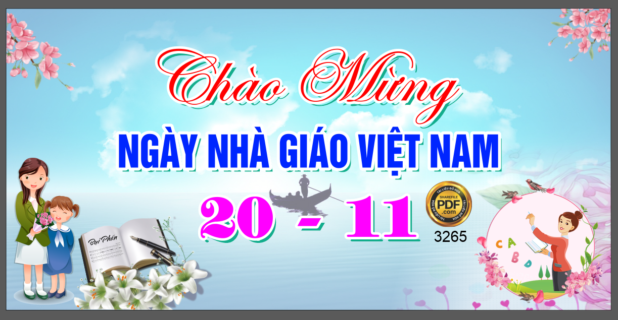 Market chào mừng ngày nhà giáo Việt Nam 20-11-2022 file corel