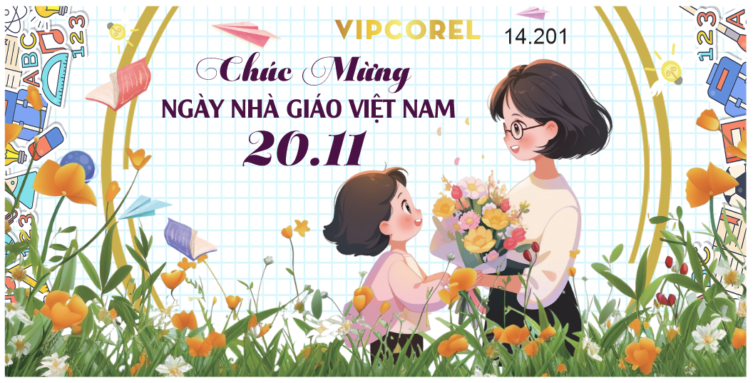 Mẫu mới market mừng ngày 20/11 file corel #6