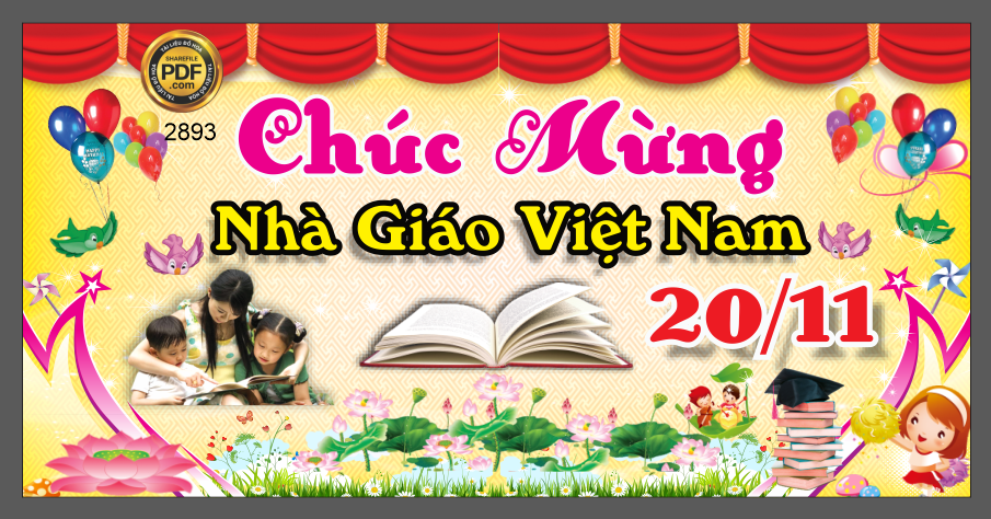 Market chúc mừng nhà giáo Việt Nam 20-11 file corel