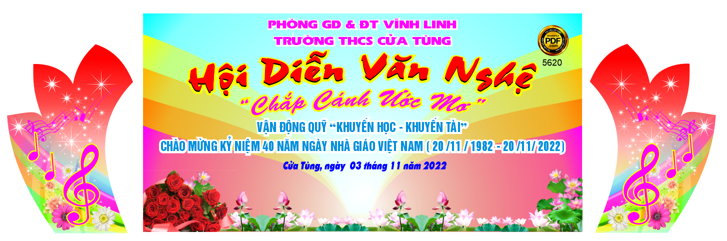 Phông hội diễn văn nghệ chắp cánh ước mơ ngày 20/11 file corel