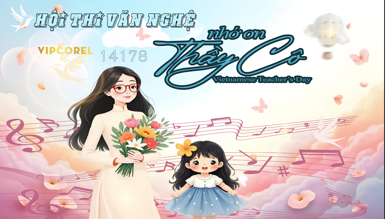 Hội thi văn nghệ nhớ ơn thầy cô 20-11 file PSD #6