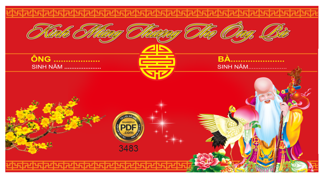 Market Kính mừng thượng thọ ông bà file Corel