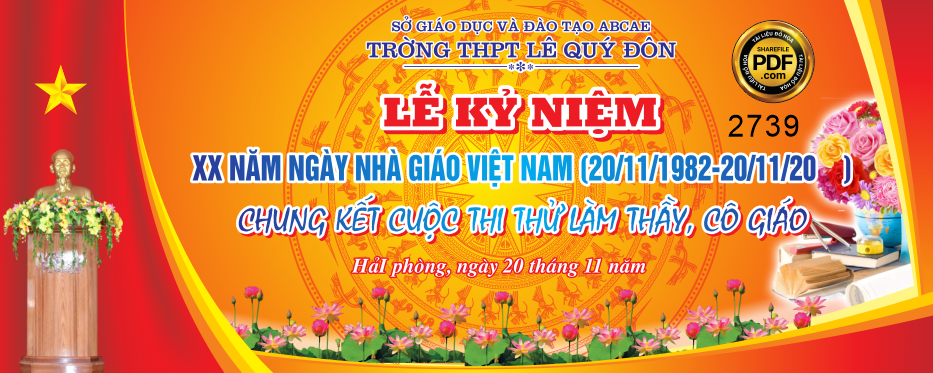 Market Lễ Kỷ Niệm 30 năm ngày nhà giáo Việt Nam 20/11