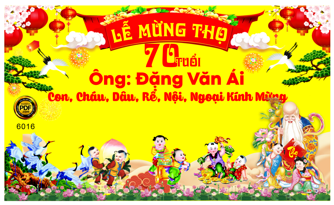 Backdrop Lễ mừng thọ năm 2023 #2 file corel