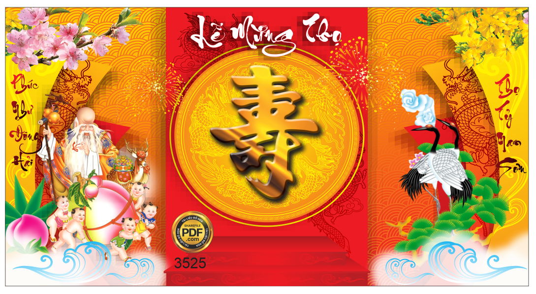 Market Lễ mừng thọ Phúc như đông hải file Corel