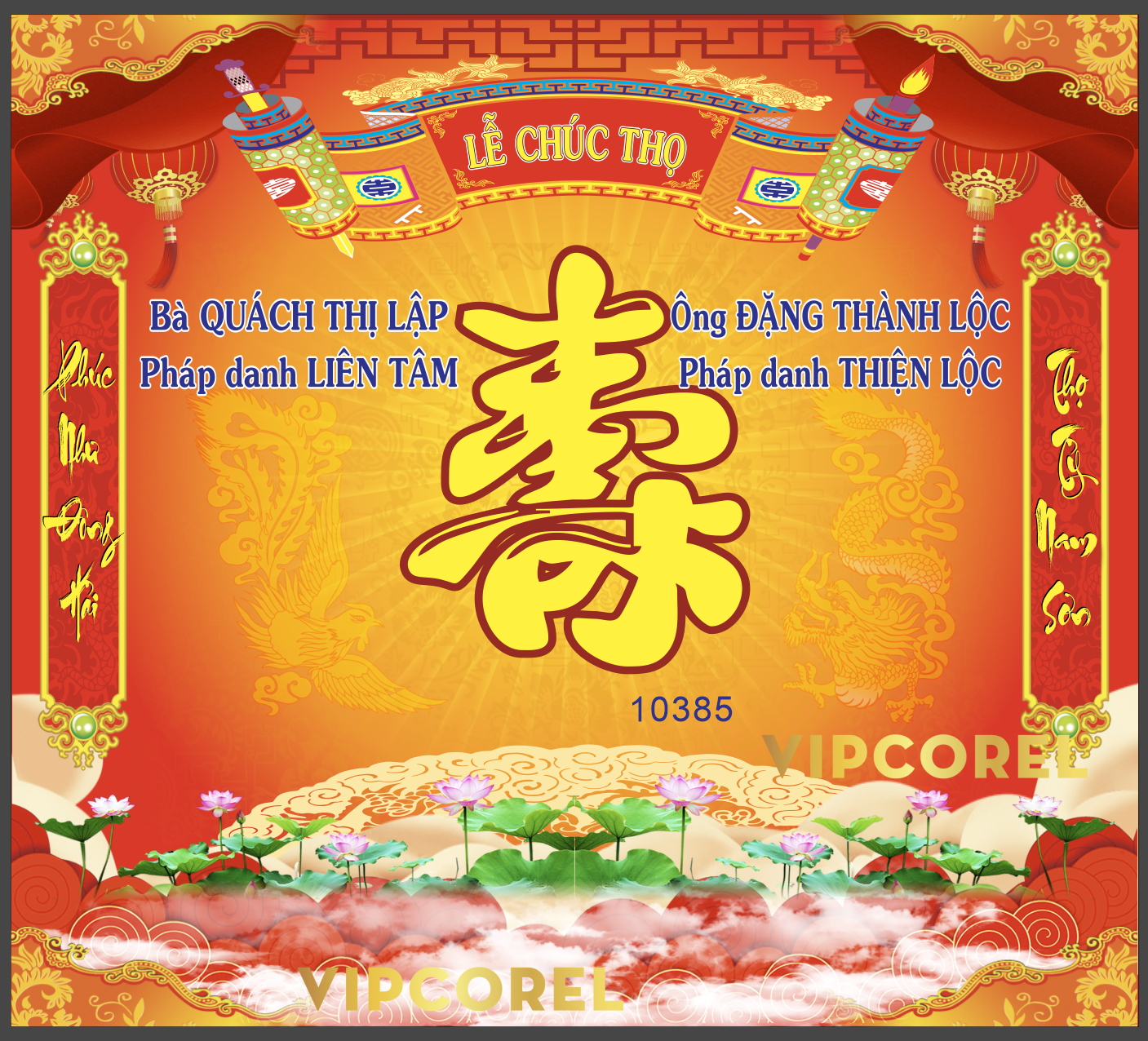 Market Lễ chúc thọ ông Thiện Lộc và bà Liên Tâm