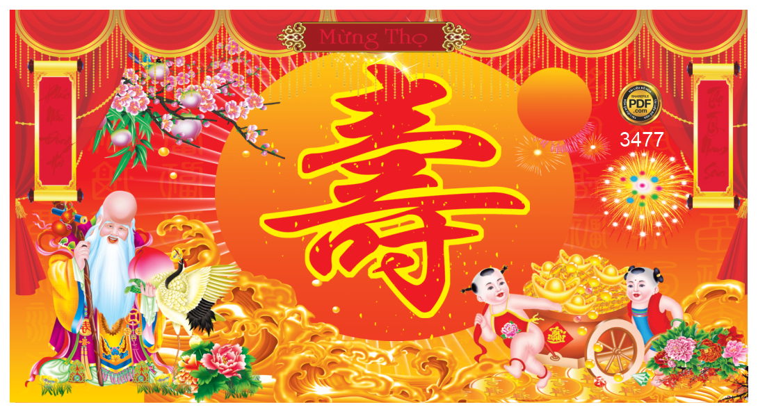 Phông nền mừng thọ mẫu đẹp file corel