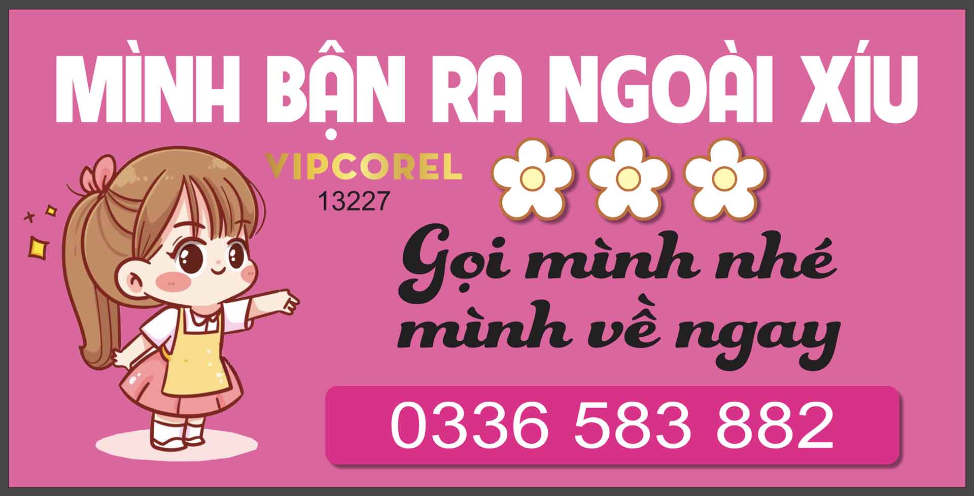 Bảng thông báo chủ cửa hàng ra ngoài 1 lúc