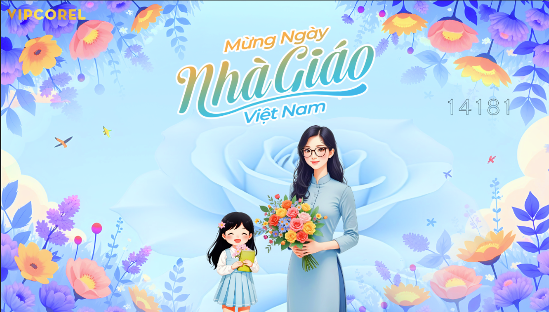 Phông nền ngày nhà giáo Việt Nam 20-11 file PSD #9