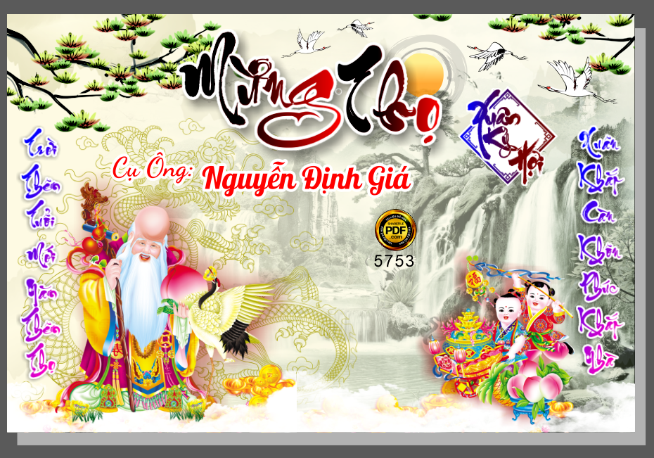 Market mừng thọ cụ ông Nguyễn Định Giá file corel