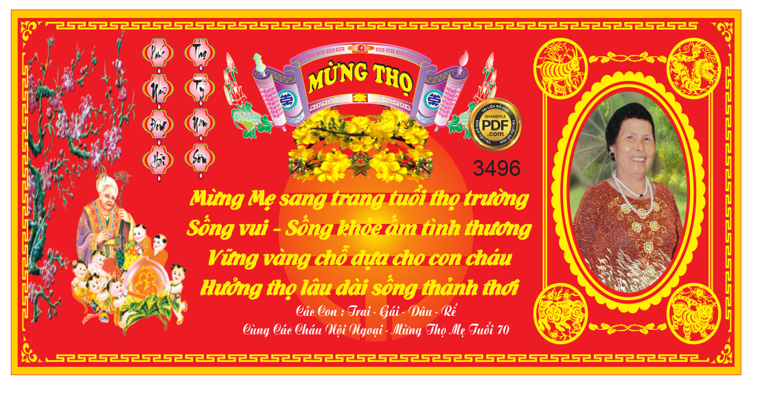Phông chúc mừng thọ mẹ file corel