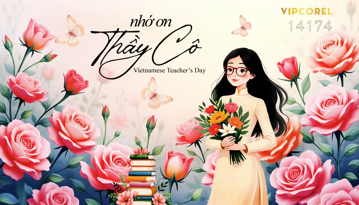 Phông nền ngày nhà giáo Việt Nam 20-11 file PSD #2