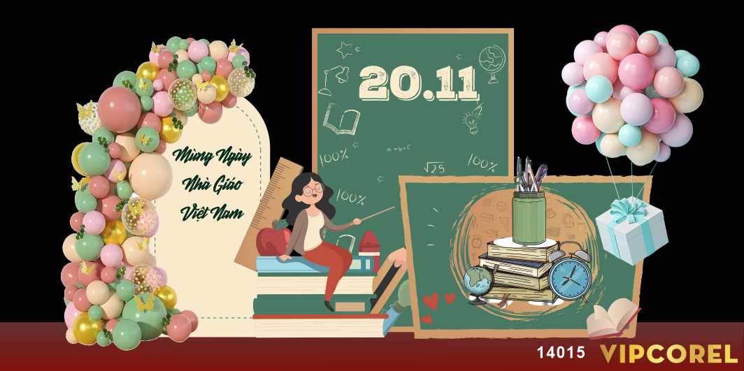 File corel trang trí mừng ngày nhà giáo Việt Nam