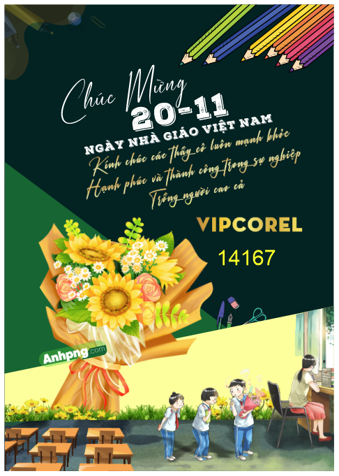 Poster mừng ngày nhà giáo Việt Nam 20-11 #11 file corel