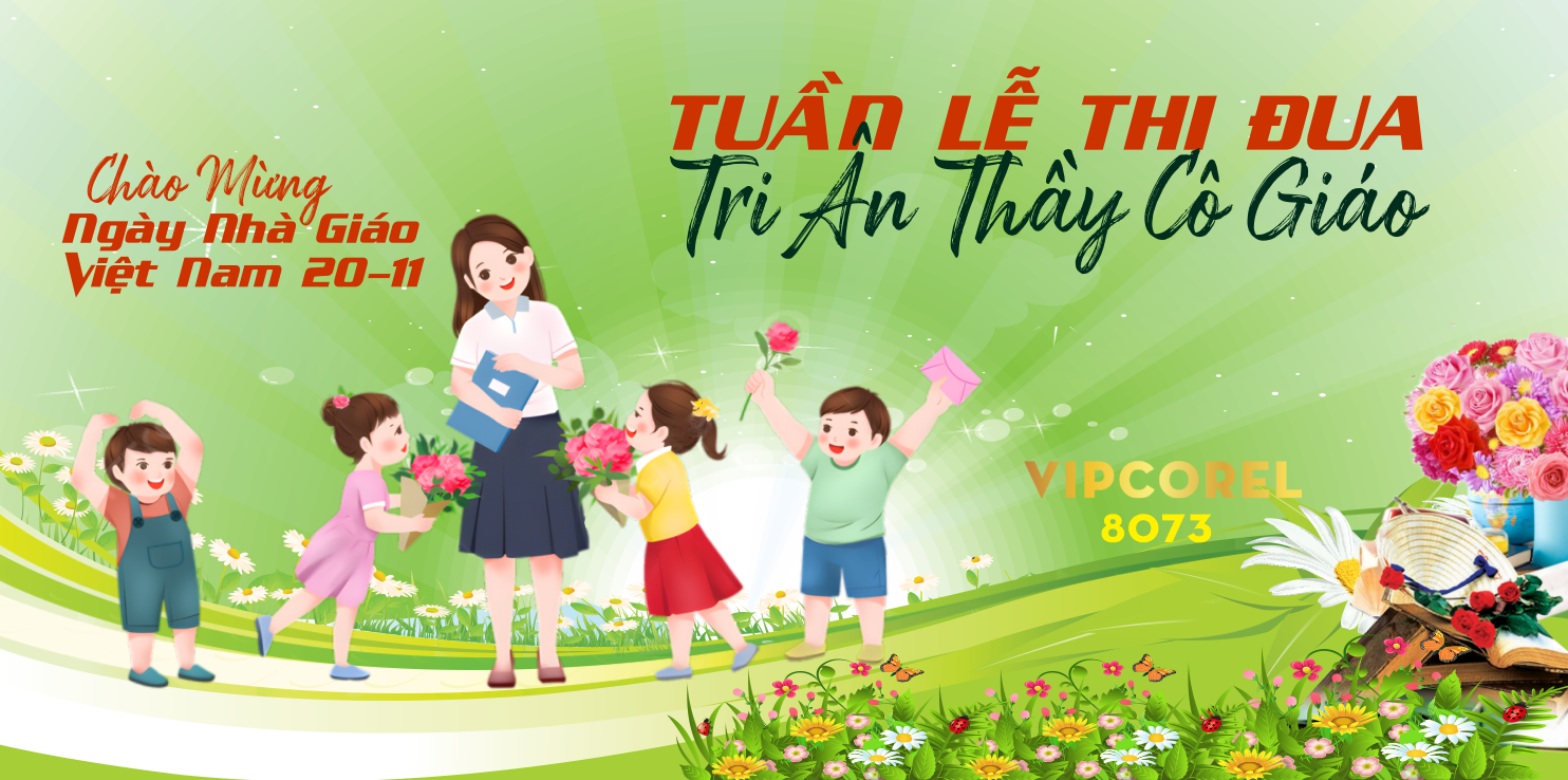 Backdrop tuần lễ thi đua tri ân thầy cô giáo 20-11 #8