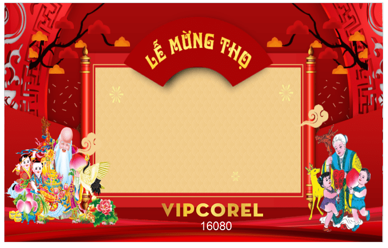 Market Lễ mừng thọ 2025 #4 mẫu mới file corel