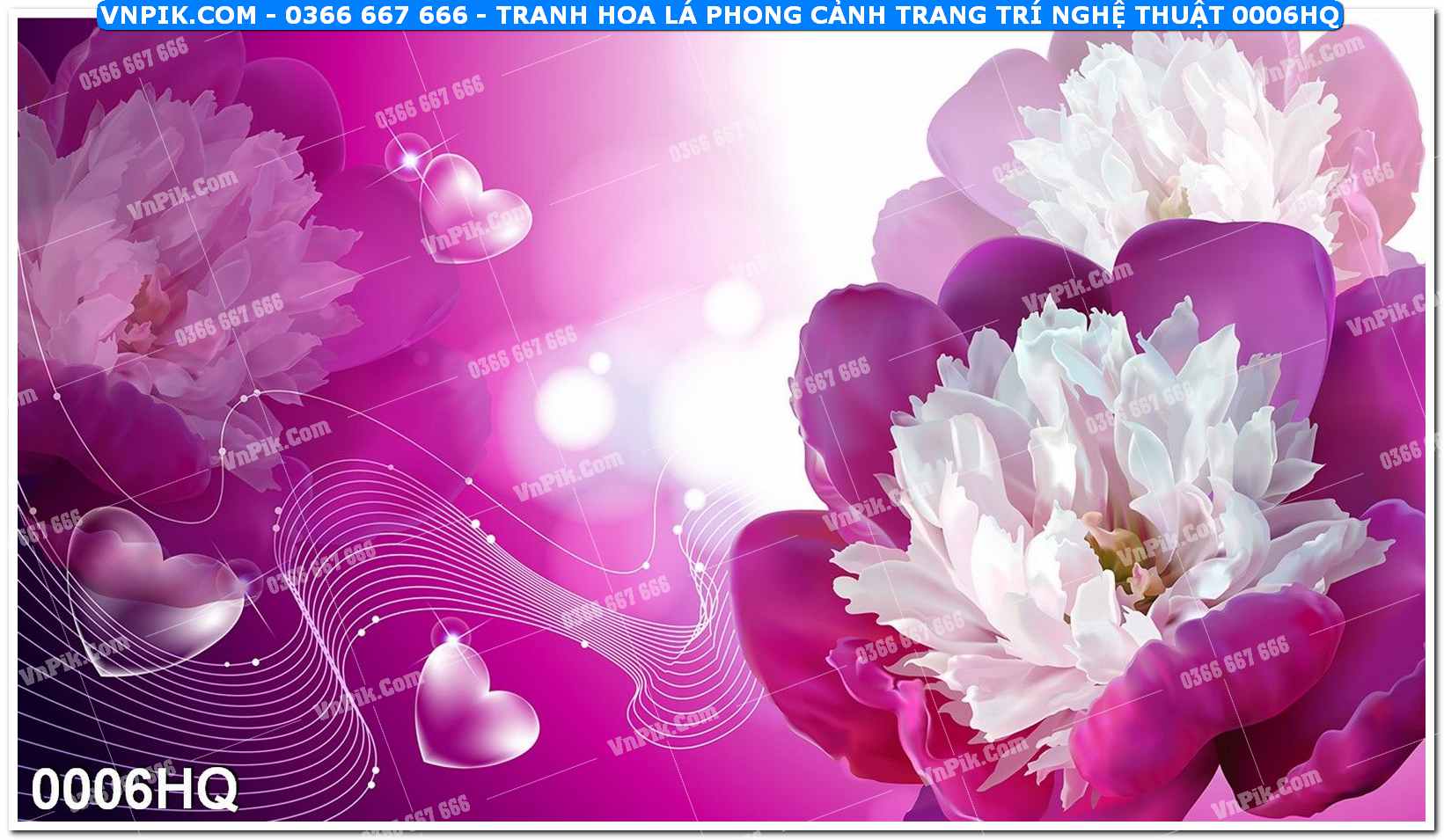 Tranh hoa lá phong cảnh trang trí nghệ thuật 0006HQ