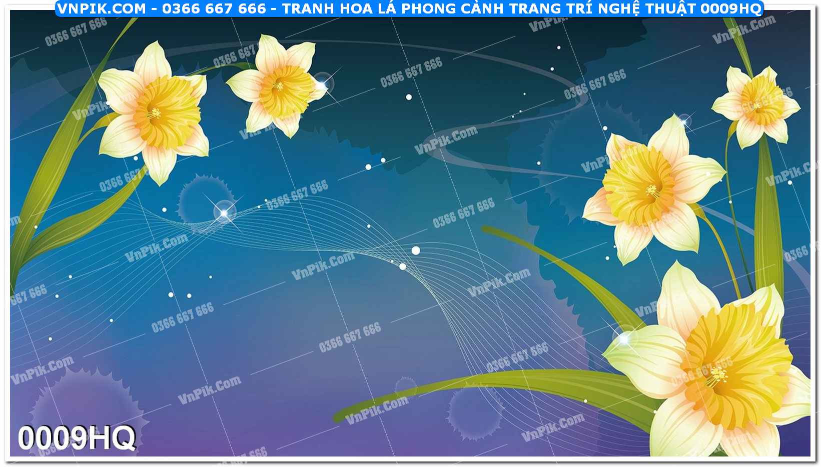 Tranh hoa lá phong cảnh trang trí nghệ thuật 0009HQ