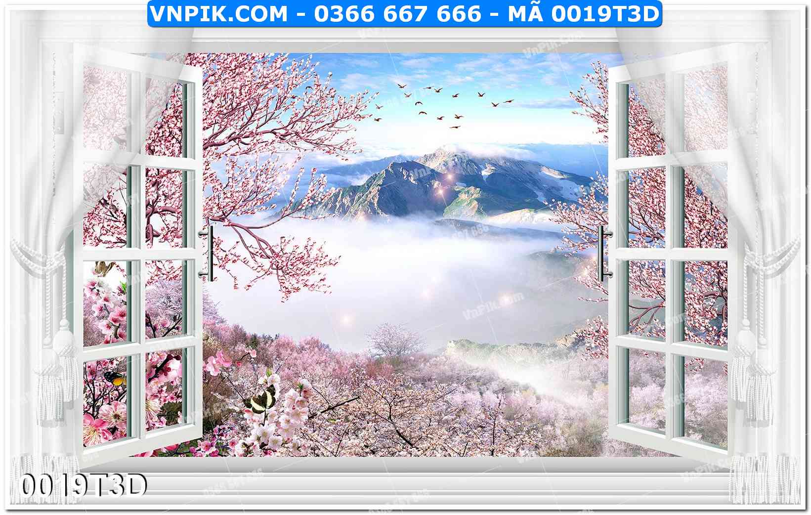 Trah Treo Tường – Tranh 3D Hiện Đại 0019T3D