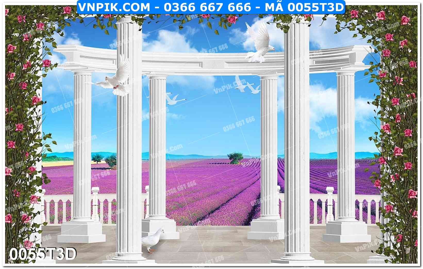 Trah Treo Tường – Tranh 3D Hiện Đại 0055T3D