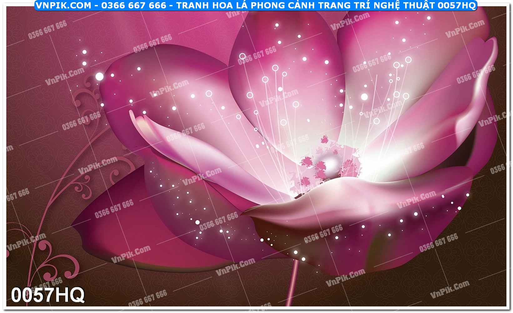Tranh hoa lá phong cảnh trang trí nghệ thuật 0057HQ