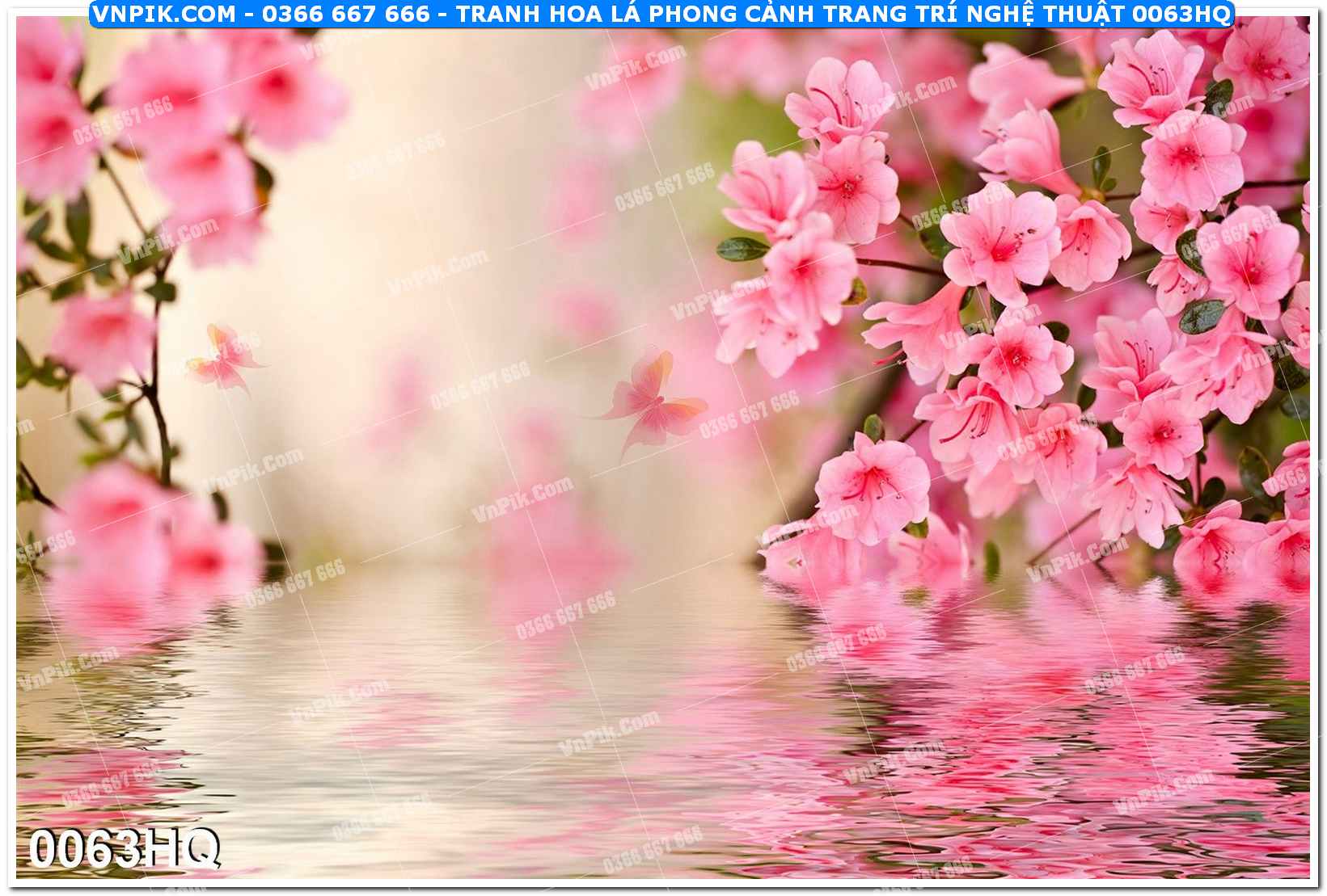 Tranh hoa lá phong cảnh trang trí nghệ thuật 0063HQ