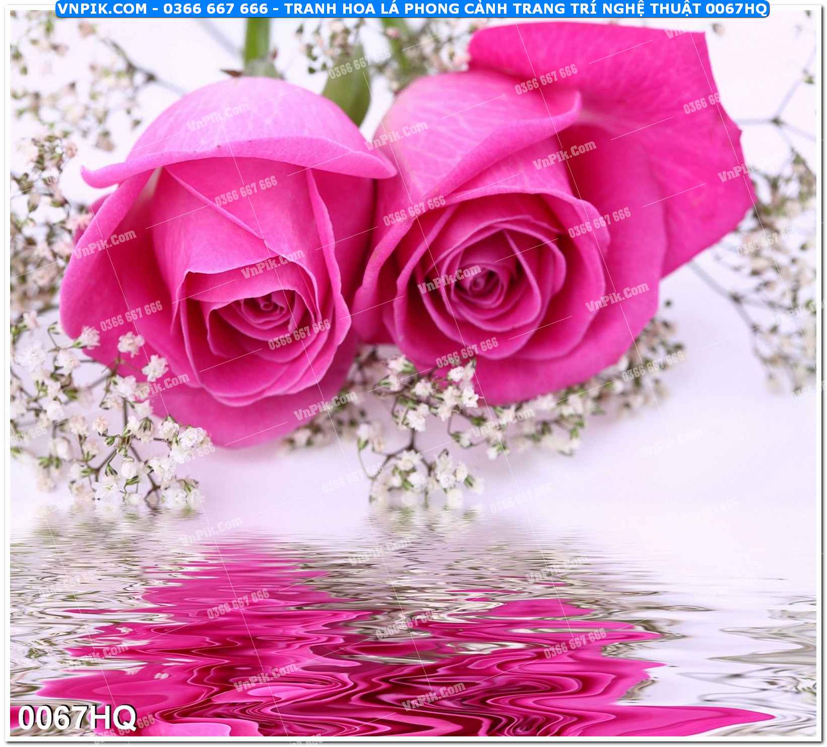Tranh hoa lá phong cảnh trang trí nghệ thuật 0067HQ
