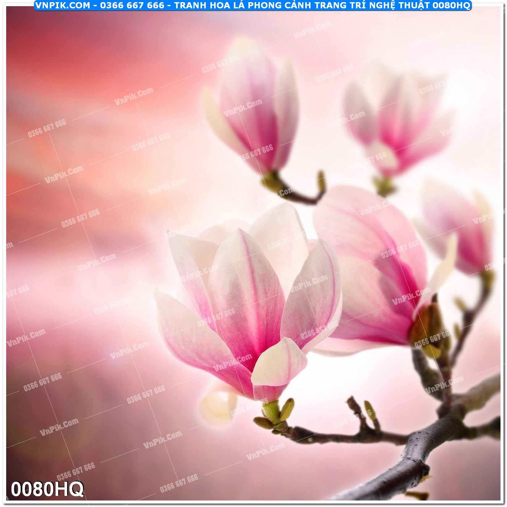 Tranh hoa lá phong cảnh trang trí nghệ thuật 0080HQ
