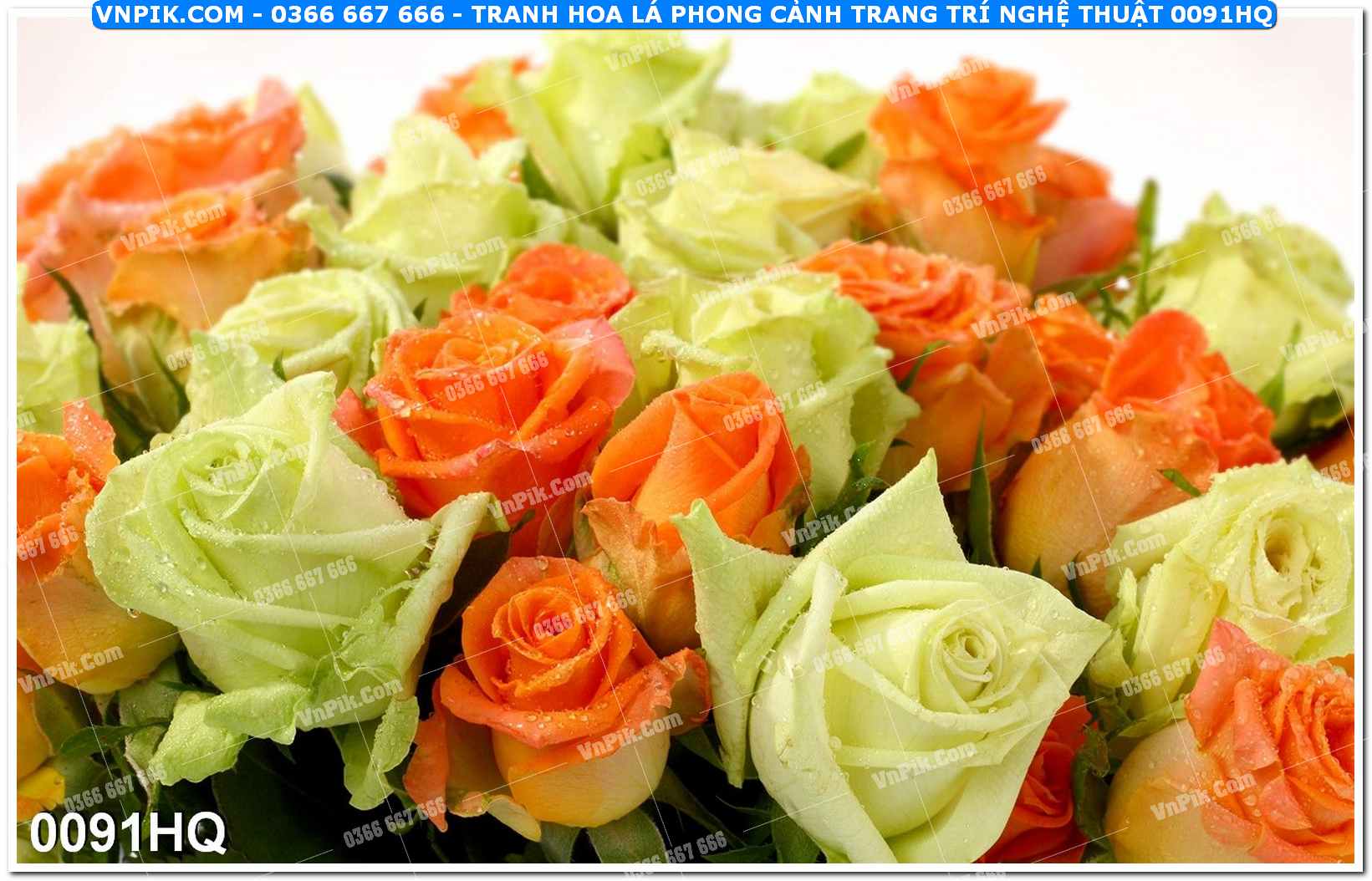 Tranh hoa lá phong cảnh trang trí nghệ thuật 0091HQ