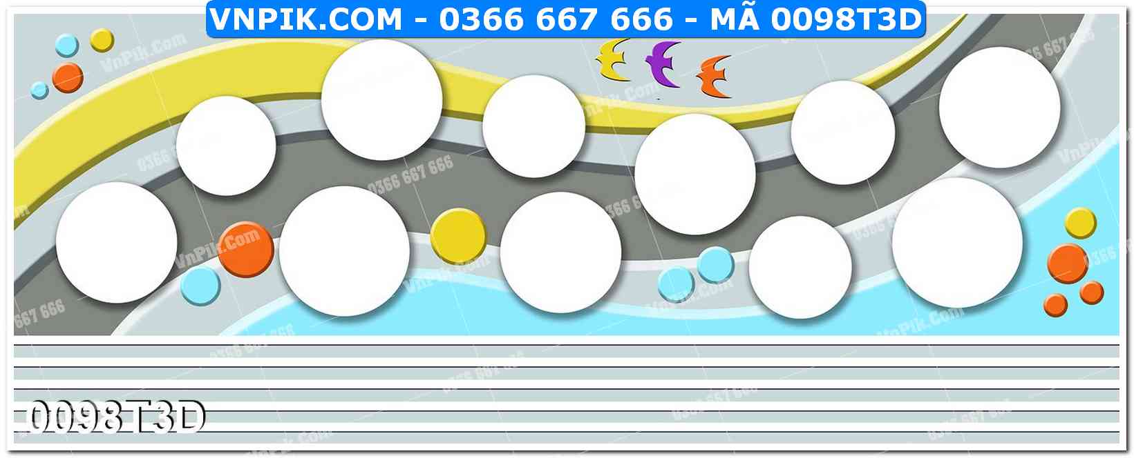 Trah Treo Tường – Tranh 3D Hiện Đại 0098T3D