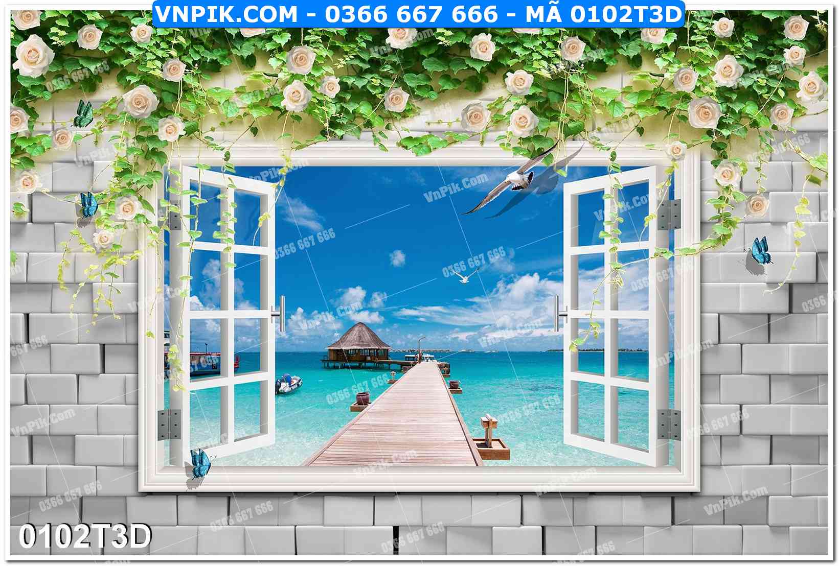 Trah Treo Tường – Tranh 3D Hiện Đại 0102T3D