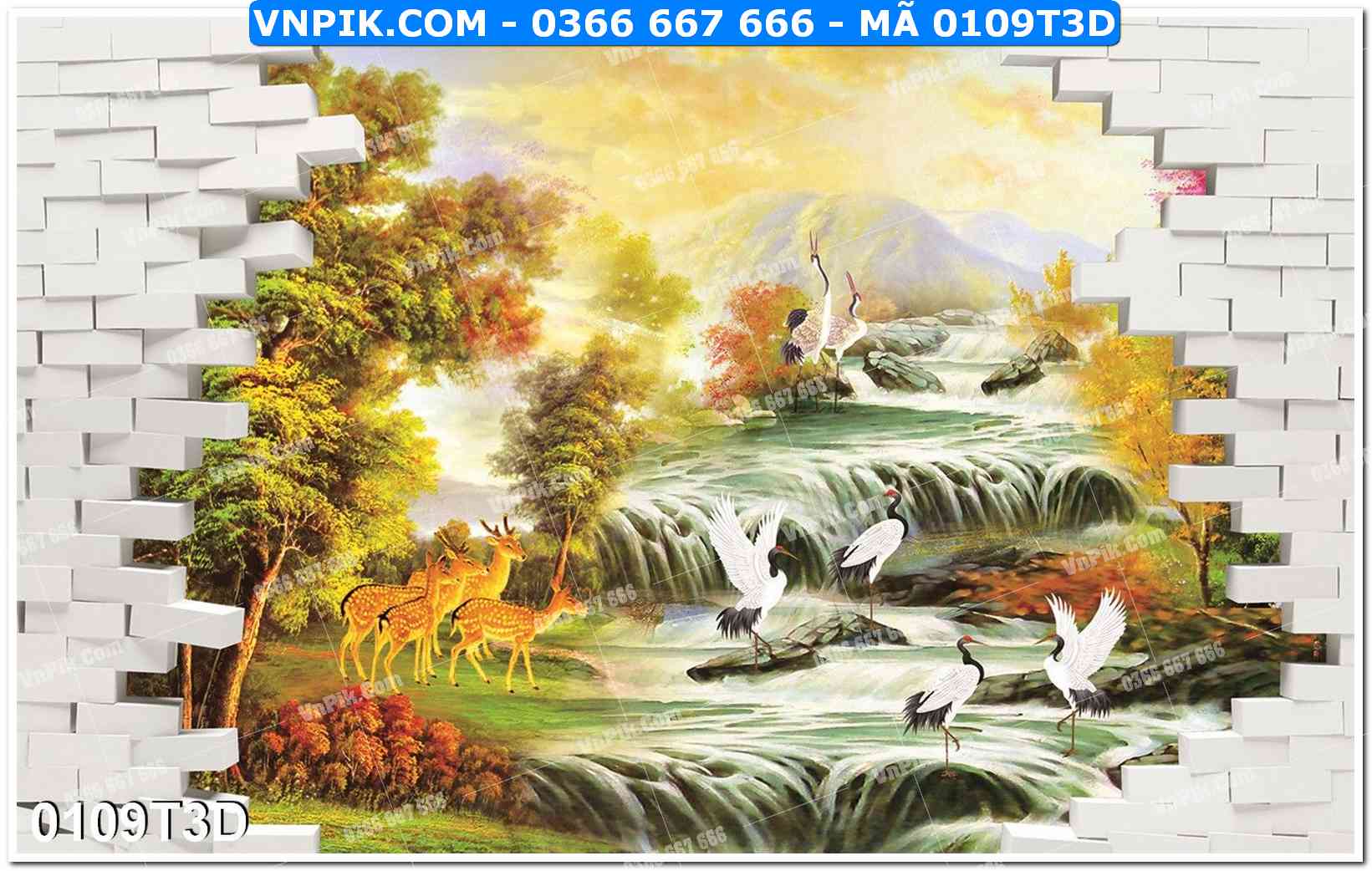 Trah Treo Tường – Tranh 3D Hiện Đại 0109T3D