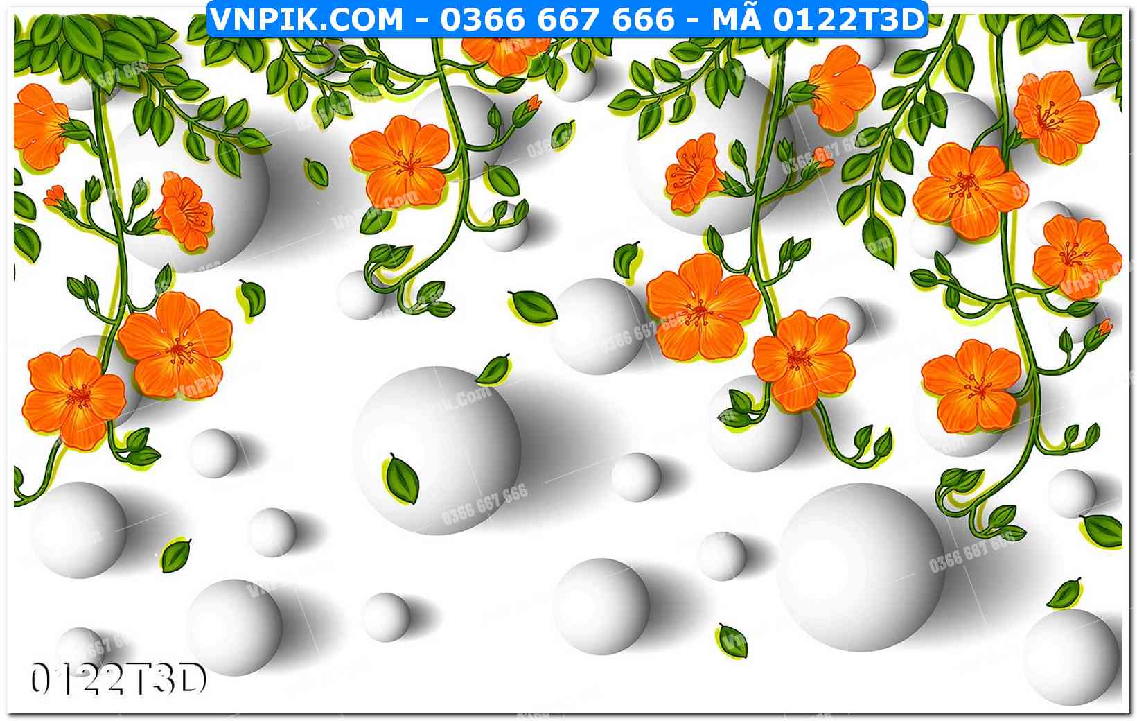 Trah Treo Tường – Tranh 3D Hiện Đại 0122T3D