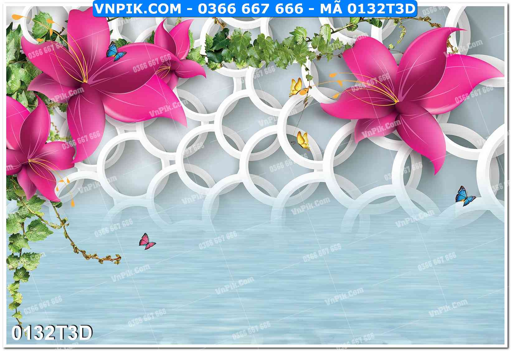 Trah Treo Tường – Tranh 3D Hiện Đại 0132T3D