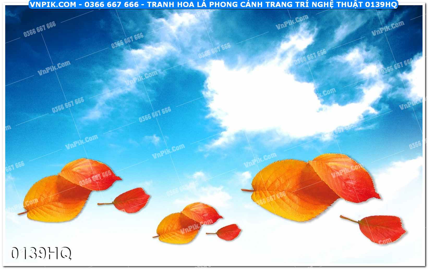 Tranh hoa lá phong cảnh trang trí nghệ thuật 0139HQ