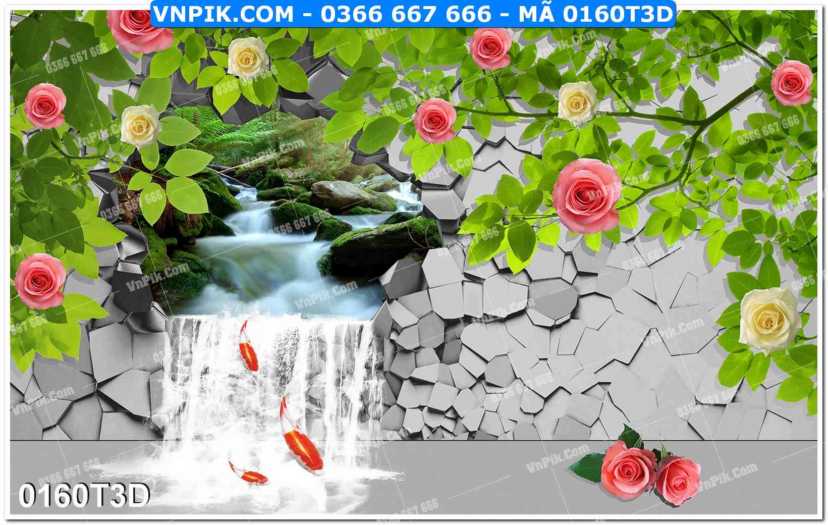 Trah Treo Tường – Tranh 3D Hiện Đại 0160T3D