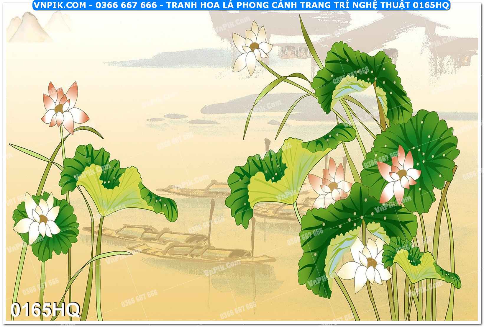 Tranh hoa lá phong cảnh trang trí nghệ thuật 0165HQ
